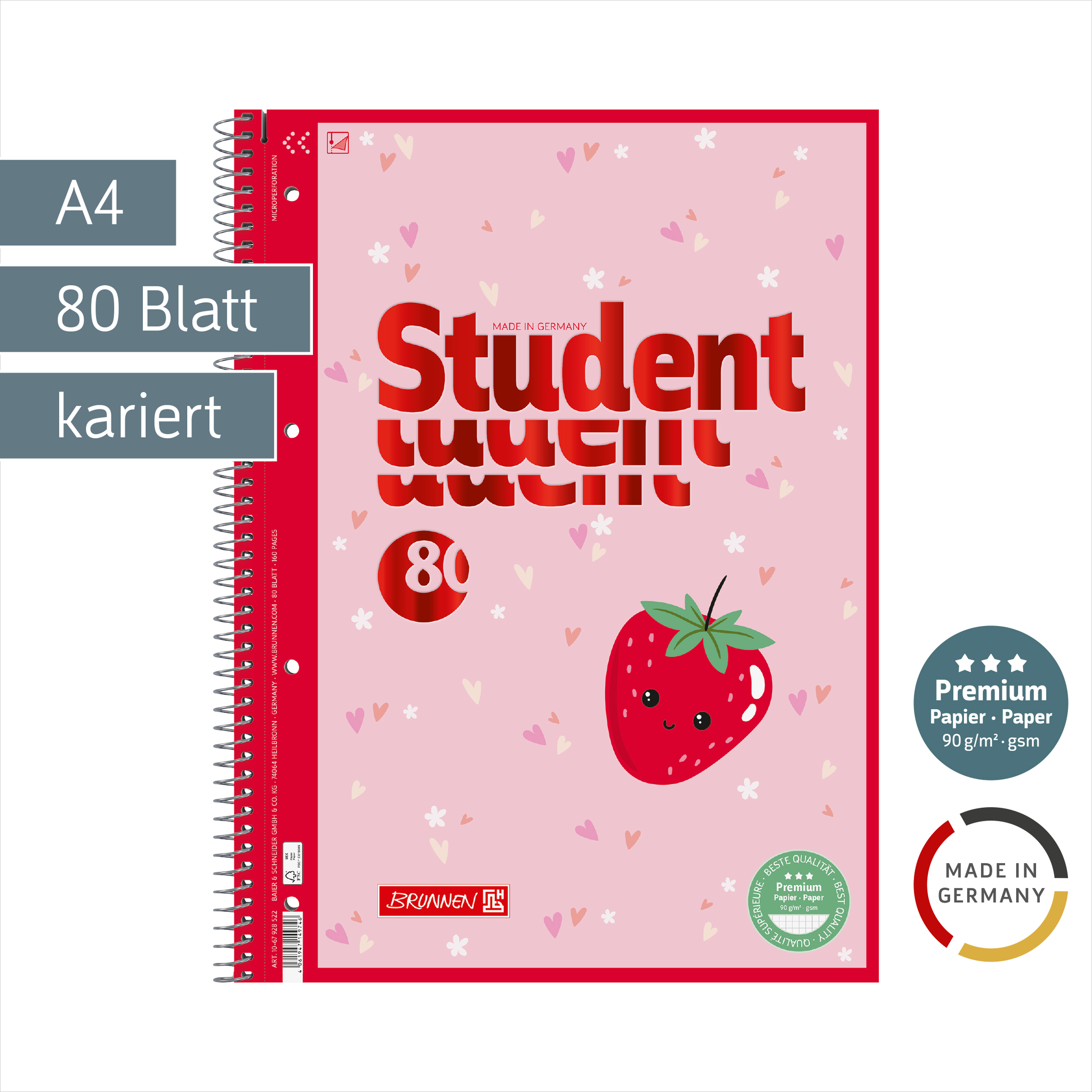 Collegeblock Premium Student Fruity Love