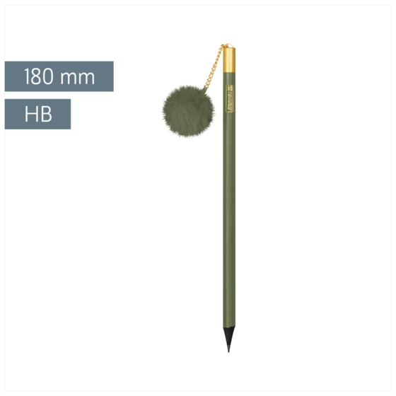 Bleistift „Bommel“ Colour Code | HB, rund, olive