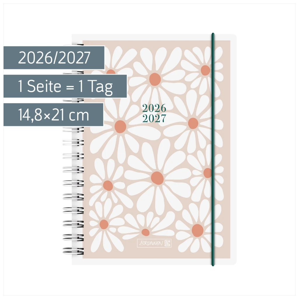Schülerkalender 2026/2027 „Daisy“ | A5, Kunststoff