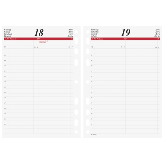 Tageskalendarium Timing 1 2027 | A5