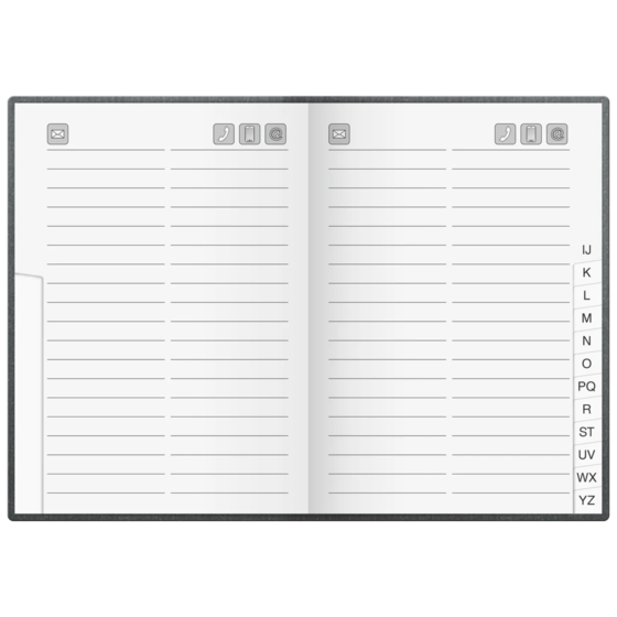 Adressbuch | 100×140 mm, 128 Seiten, sortiert