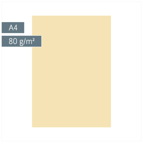 Multifunktionspapier Universalpapier | A4, 80 g/m², chamois, 50 Blatt