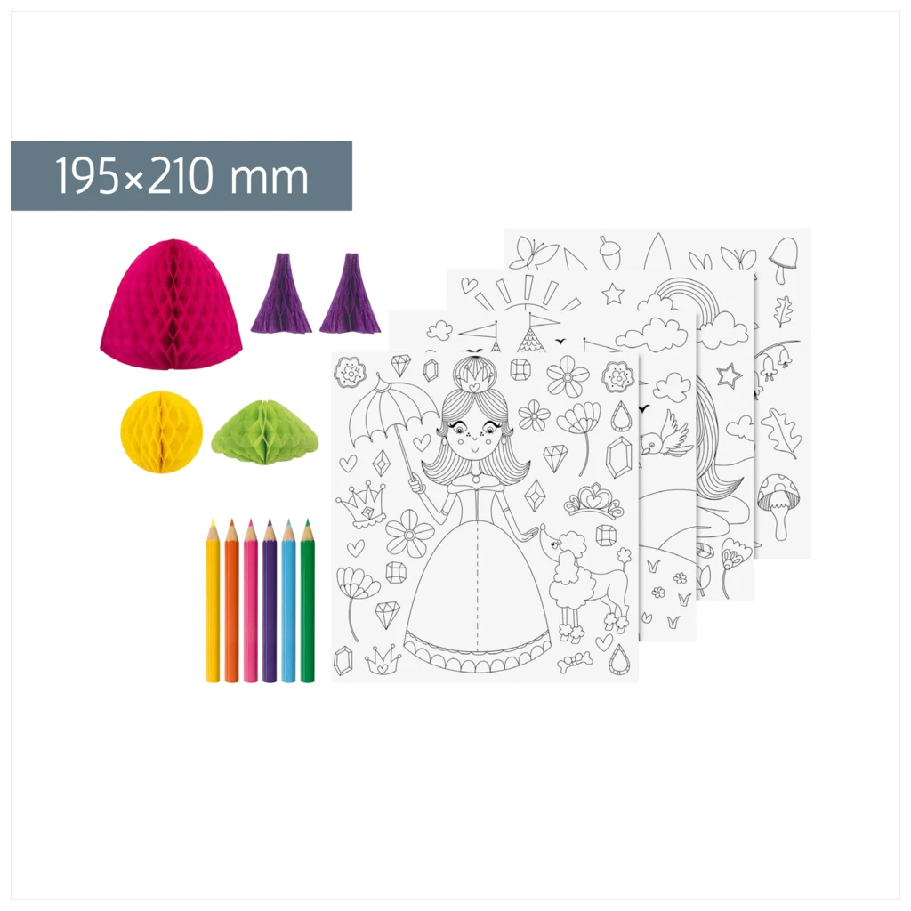 3D-Mal-Set „Prinzessin“ | 195×210 mm