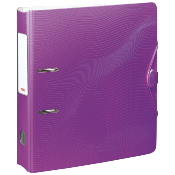 Ordner „WAVE“ Colour Code | A4, 70 mm, Hebelmechanik mit gummiertem Griff, purple