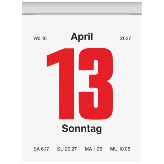 Abreißkalender 2027 Nr. 2 | 5,4×7,1 cm