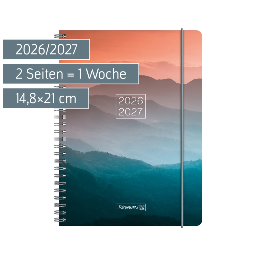 Schülerkalender 2026/2027 „Misty Sunset“ | A5, Kunststoff