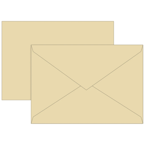 Briefumschläge Universalpapier | B6, 80 g/m², chamois, 10 Stück