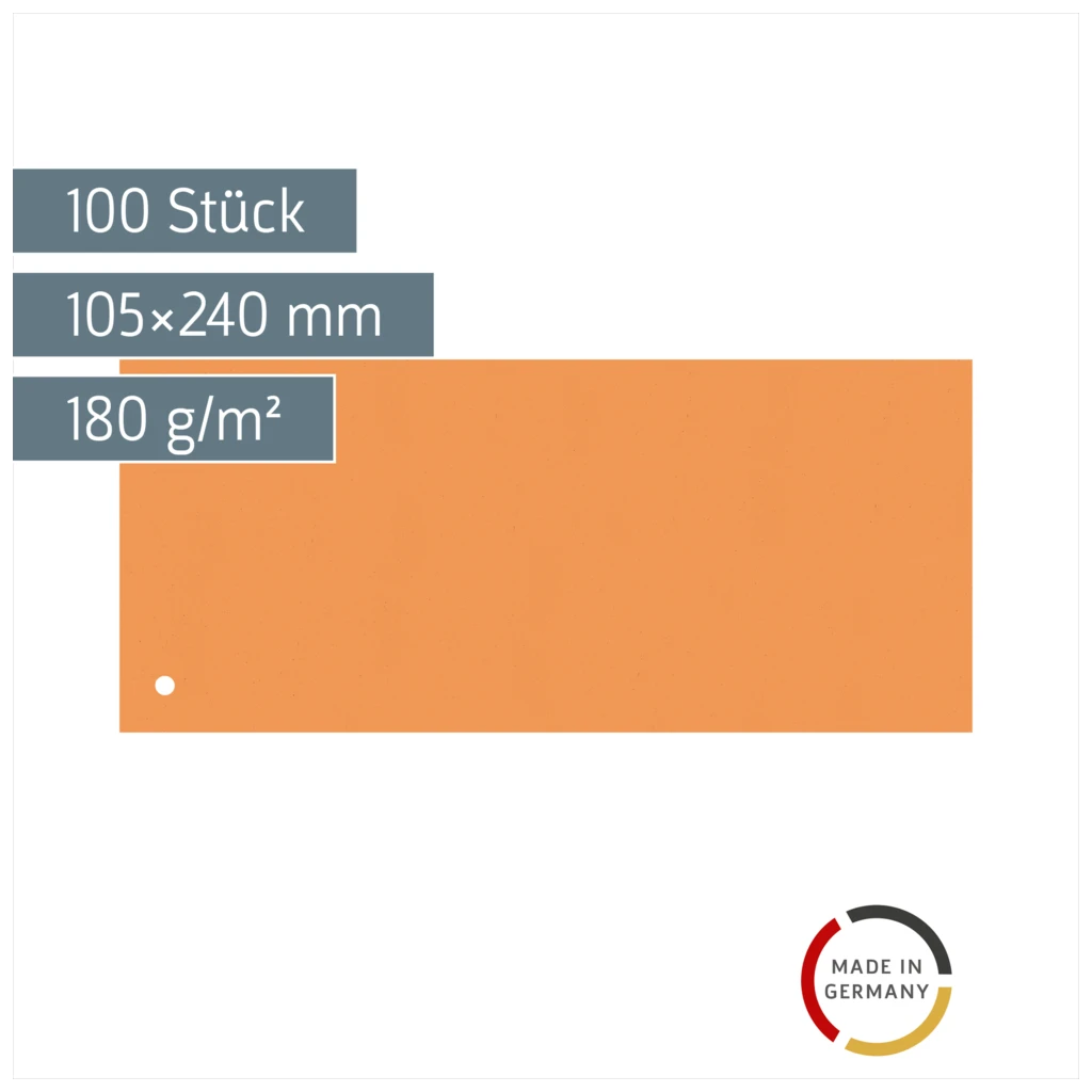 Trennstreifen | 105×240 mm, orange, 100 Stück
