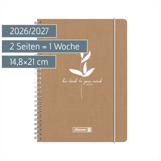 Schülerkalender 2026/2027 „Linen“ | A5, Textil