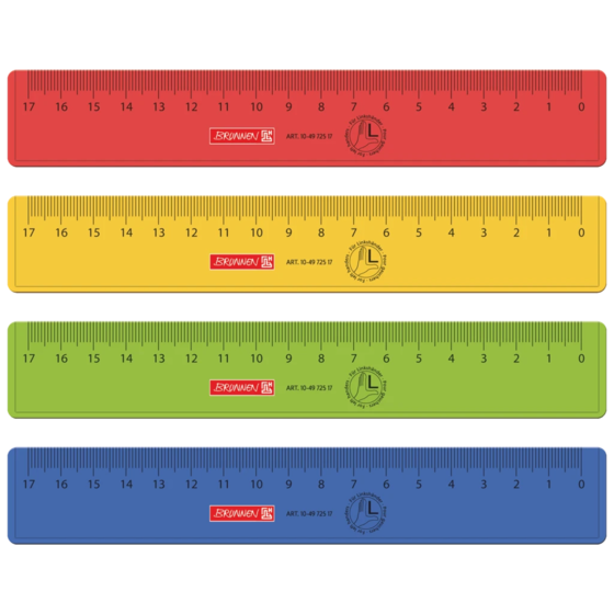 Lineal Linkshänder | 17 cm, sortiert