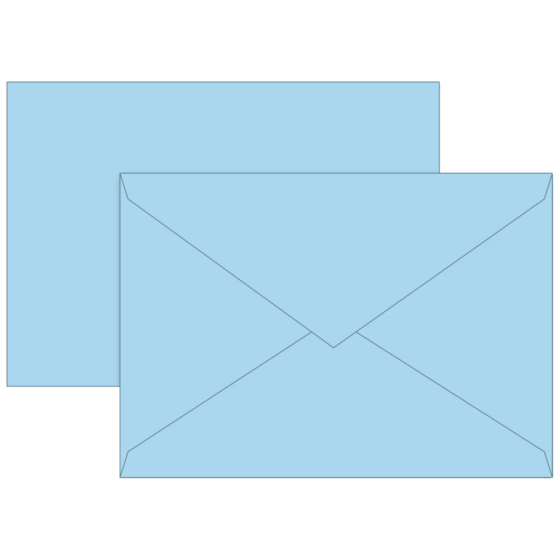 Briefumschläge Universalpapier | B6, 80 g/m², hellblau, 10 Stück