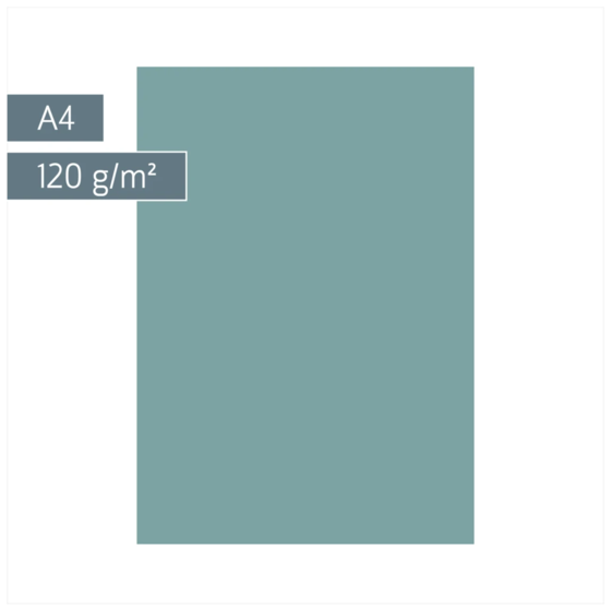 Multifunktionspapier Universalpapier | A4, 120 g/m², petrol, 35 Blatt
