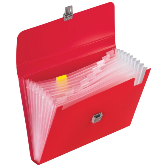 Fächermappe FACT!pp | A4, 10 Fächer, red