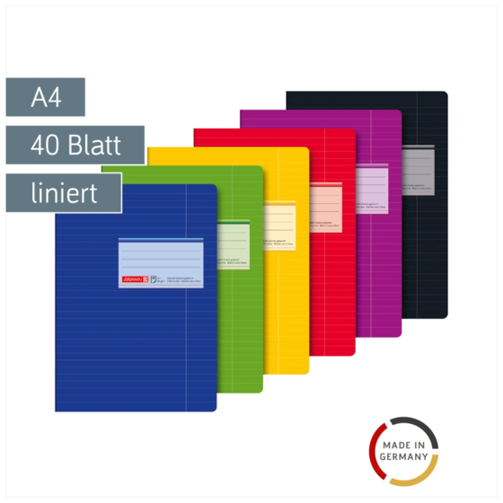 Diarien | A4, Lineatur 25, 40 Blatt, sortiert
