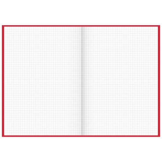 Geschäftsbuch | A4, 192 Seiten, kariert, Kunststoff, rot