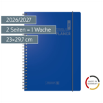 Lehrerkalender 2026/2027 Termin- & Unterrichtsplaner | A4, Kunststoff, blau