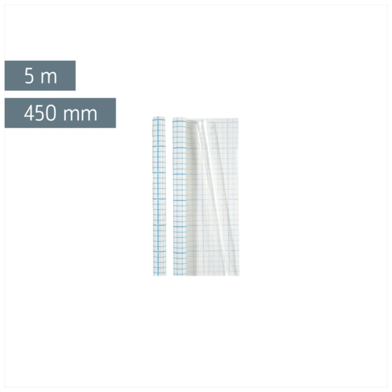 Bucheinbandfolie | 450 mm × 5 m, selbstklebend, transparent