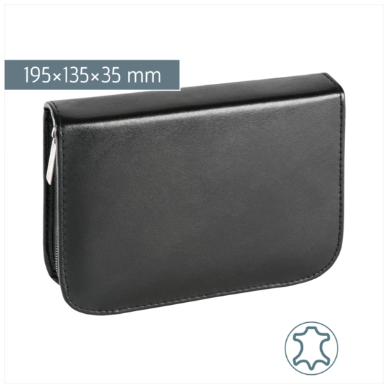Federmäppchen | 1 Klappe(n), schwarz
