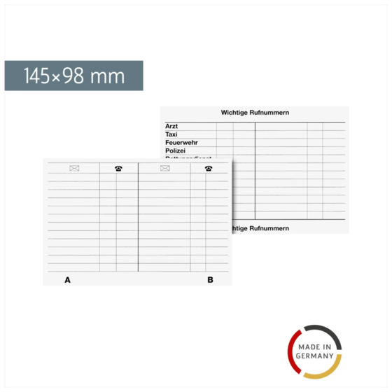 Ersatzregister | weiß