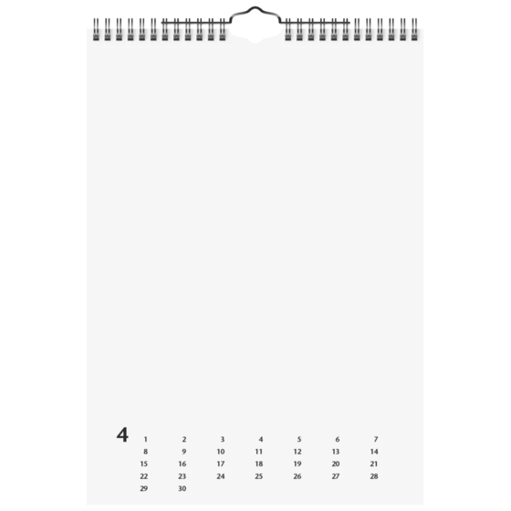 Bastel- und Fotokalender immerwährend | A4, weiß