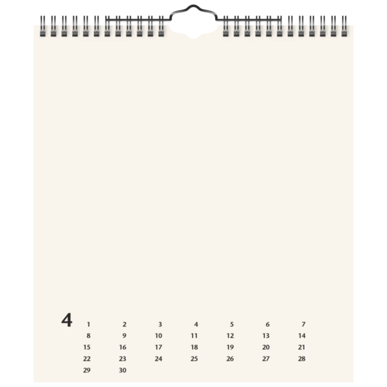 Bastel- und Fotokalender immerwährend | 21,5×24 cm, beige
