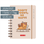 Schülerkalender 2026/2027 „Capy“ | A6, Kunststoff