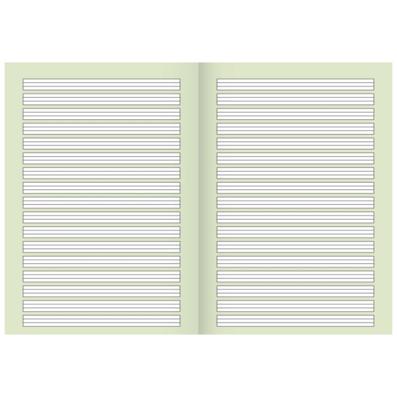 Schulheft | A4, Lineatur 2, 16 Blatt, mehrfarbig