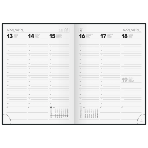 Buchkalender Design Line Mod. 796 2027 „Botanical“ | A5, Papier