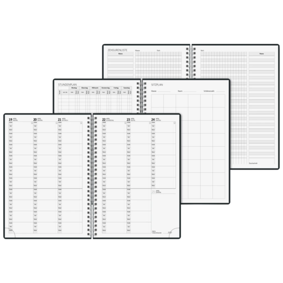 Lehrerkalender 2026/2027 Termin- & Unterrichtsplaner | A5, Kunststoff, schwarz