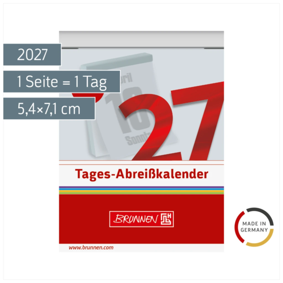 Abreißkalender 2027 Nr. 2 | 5,4×7,1 cm