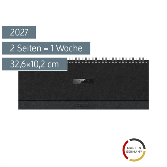 Querterminbuch Mod. 774 2027 „Suburb Streets“ | 32,6×10,2 cm, Karton