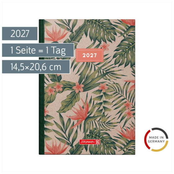 Buchkalender Design Line Mod. 795 2027 „Tropical“ | A5, Papier