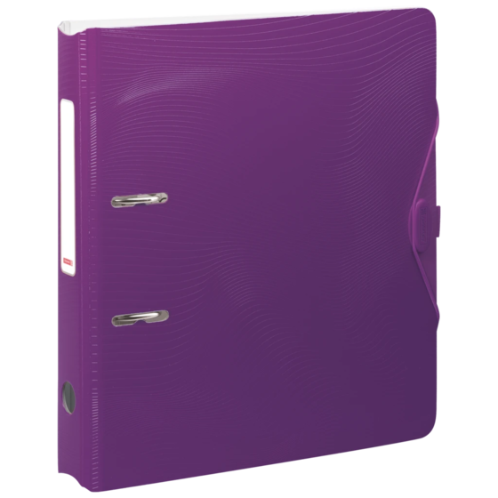 Ordner „WAVE“ Colour Code | A4, 50 mm, Hebelmechanik mit gummiertem Griff, purple