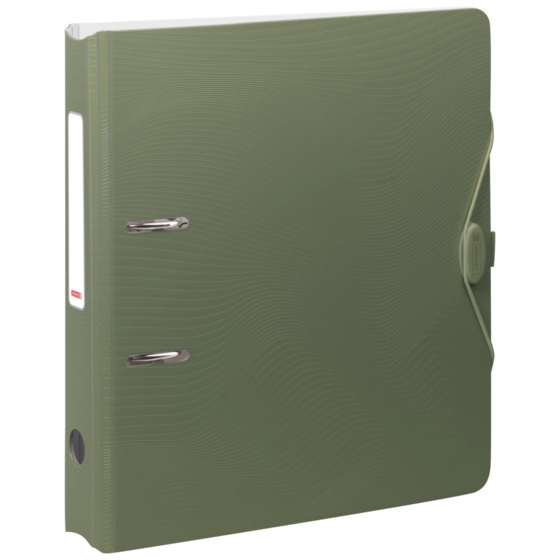 Ordner „WAVE“ Colour Code | A4, 50 mm, Hebelmechanik mit gummiertem Griff, olive