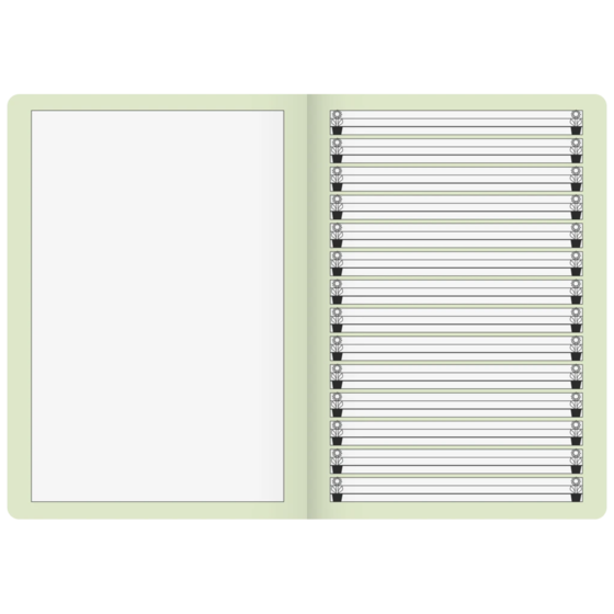 Geschichtenheft | A5, Lineatur 2G, 16 Blatt, grün