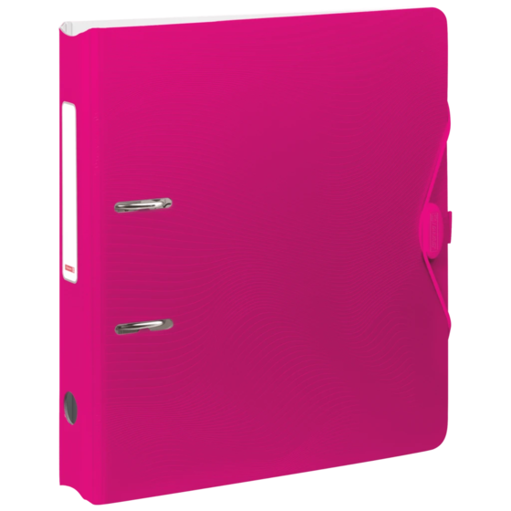 Ordner „WAVE“ Colour Code | A4, 50 mm, Hebelmechanik mit gummiertem Griff, pink