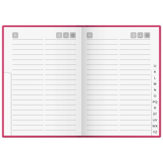 Adressbuch | 100×140 mm, 128 Seiten, sortiert