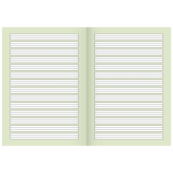 Schulheft | A4, Lineatur 1, 16 Blatt, mehrfarbig