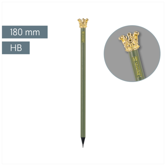 Bleistift „Krone“ Colour Code | HB, rund, olive