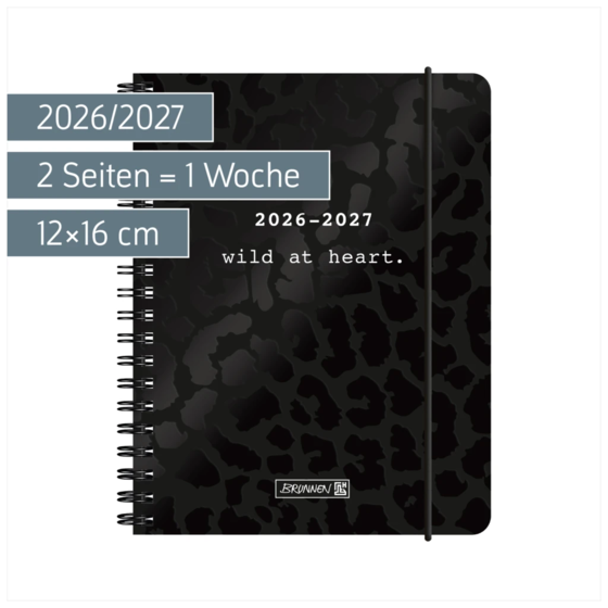 Schülerkalender 2026/2027 „BLACK“ | A6, Papier