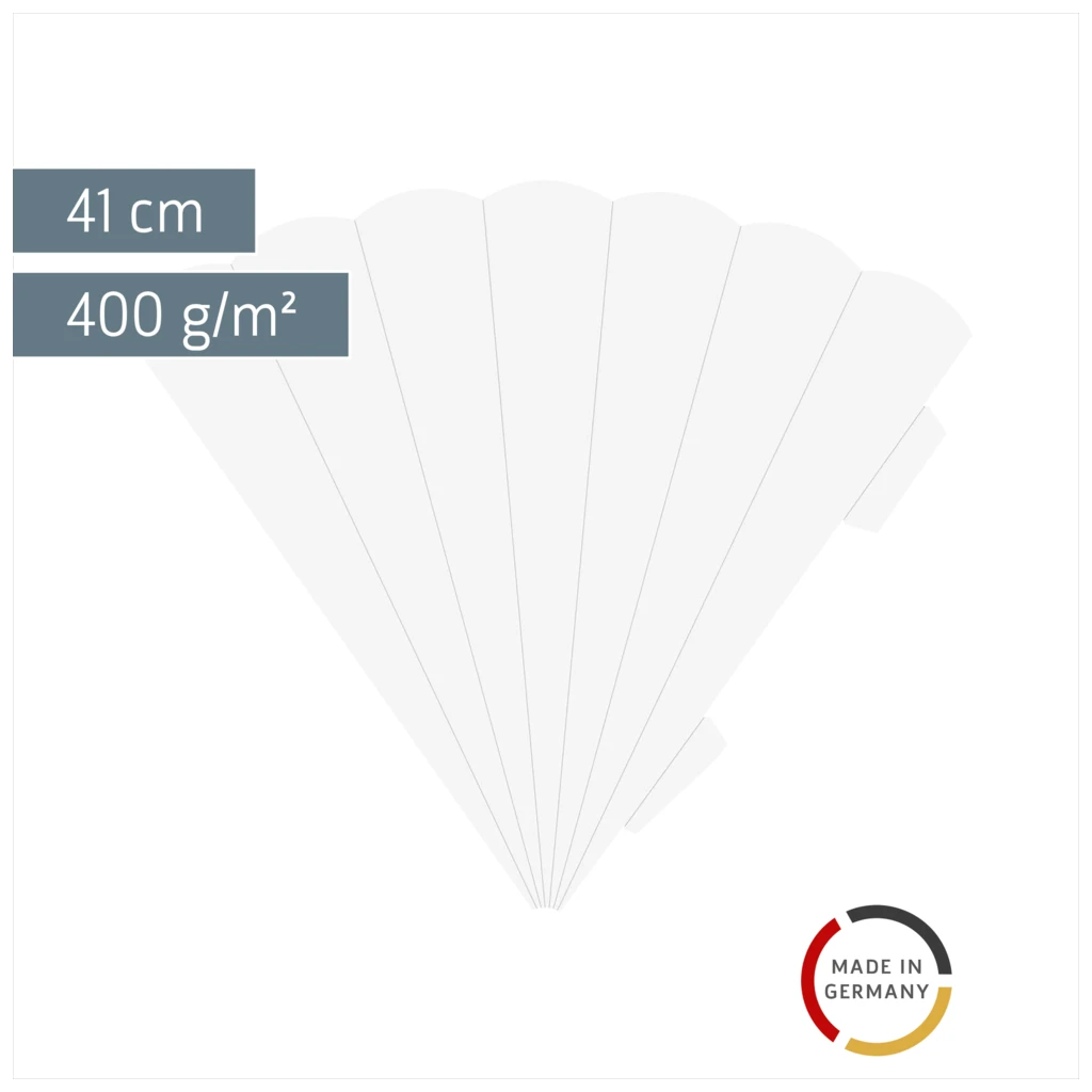 Schultüten-Rohling Zuschnitt | 41 cm, 400 g/m², weiß