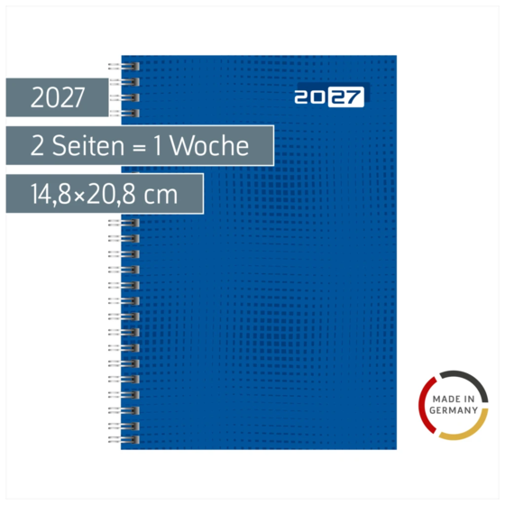Buchkalender Colour Line Mod. futura 2 2027 | A5, Papier, blau