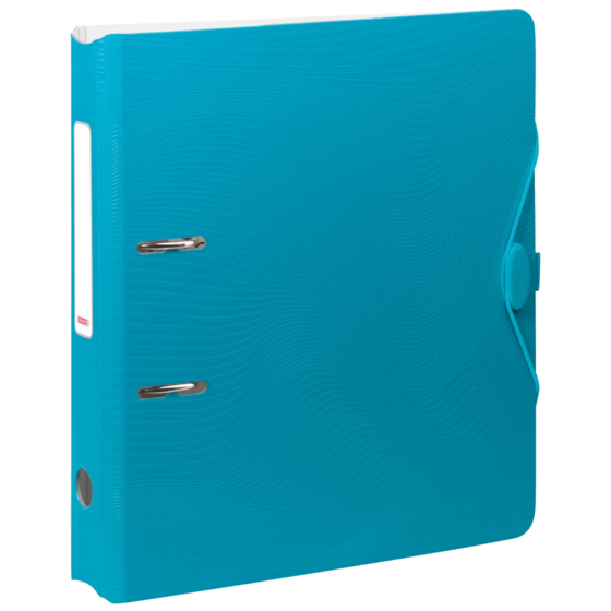 Ordner „WAVE“ | A4, 50 mm, Hebelmechanik mit gummiertem Griff, türkis