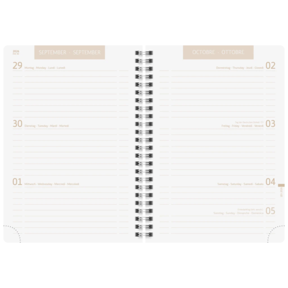 Schülerkalender 2026/2027 „Meadow“ | A5, Leder