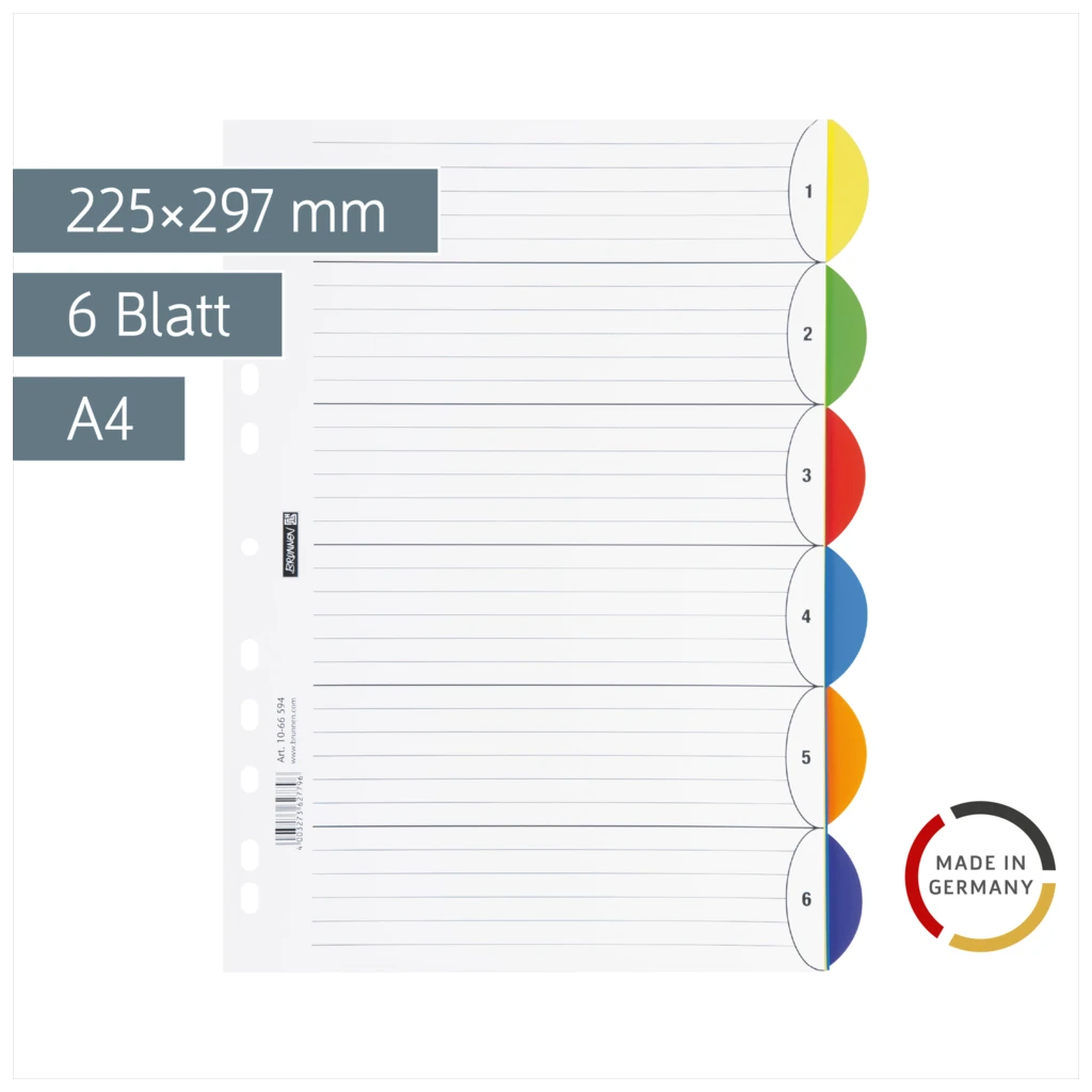 Ringbuchregister „OFFICE TO GO“ | A4, 6 Blatt