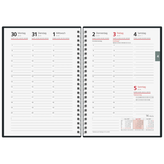 Buchkalender Colour Line Mod. futura 2 2027 | A5, Papier, petrol