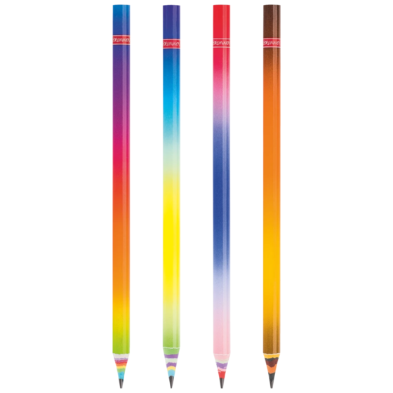 Bleistift „Rainbow Paper“ | HB, rund, sortiert