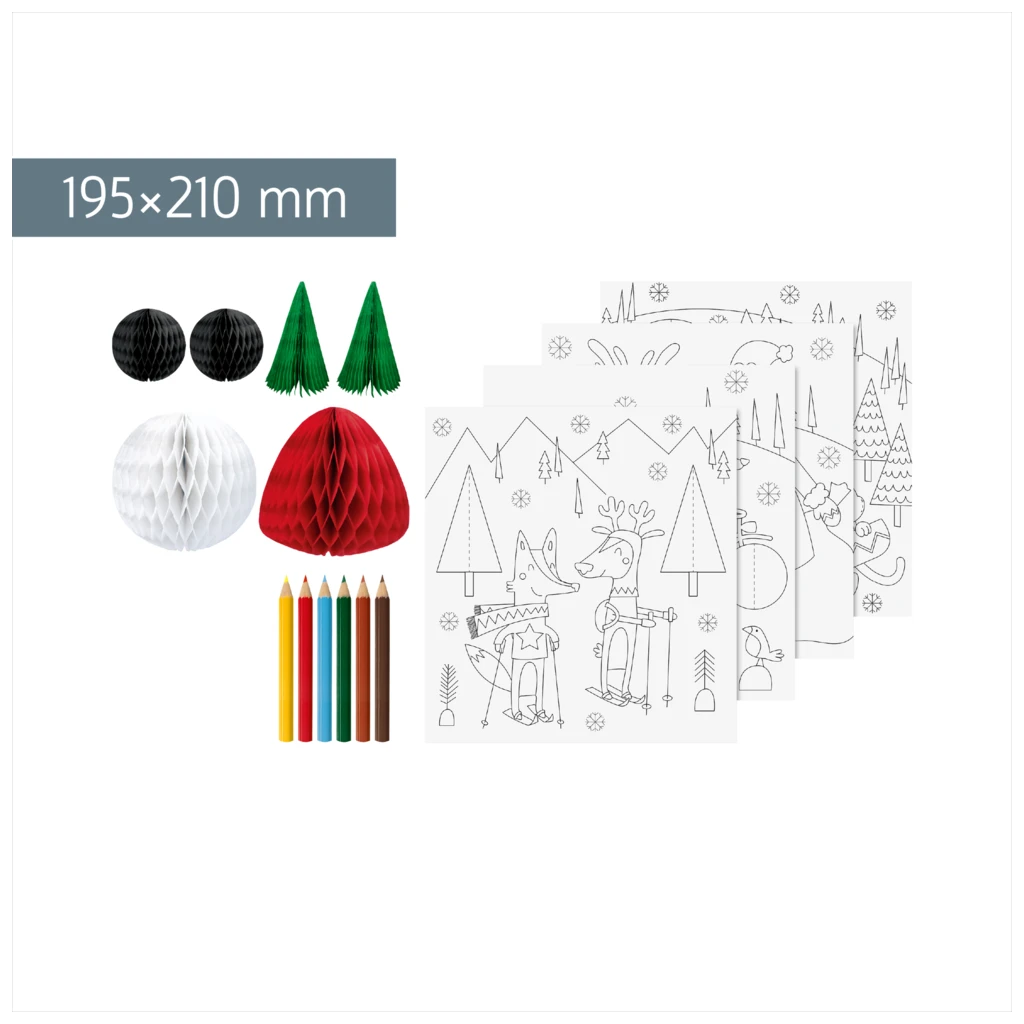 3D-Mal-Set „Lustige Freunde“ | 195×210 mm