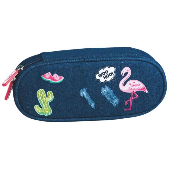 Schlampermäppchen „Patches“ | blau/mehrfarbig