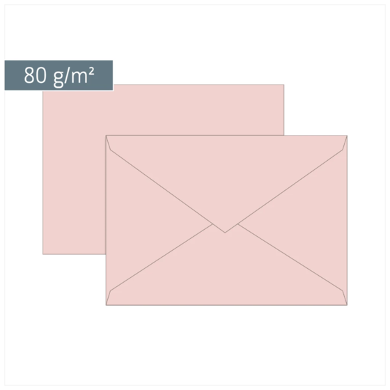 Briefumschläge Universalpapier | B6, 80 g/m², rosé